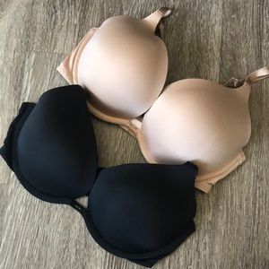 2for1 VS PUSHup 34DD BLACK & NUDE
